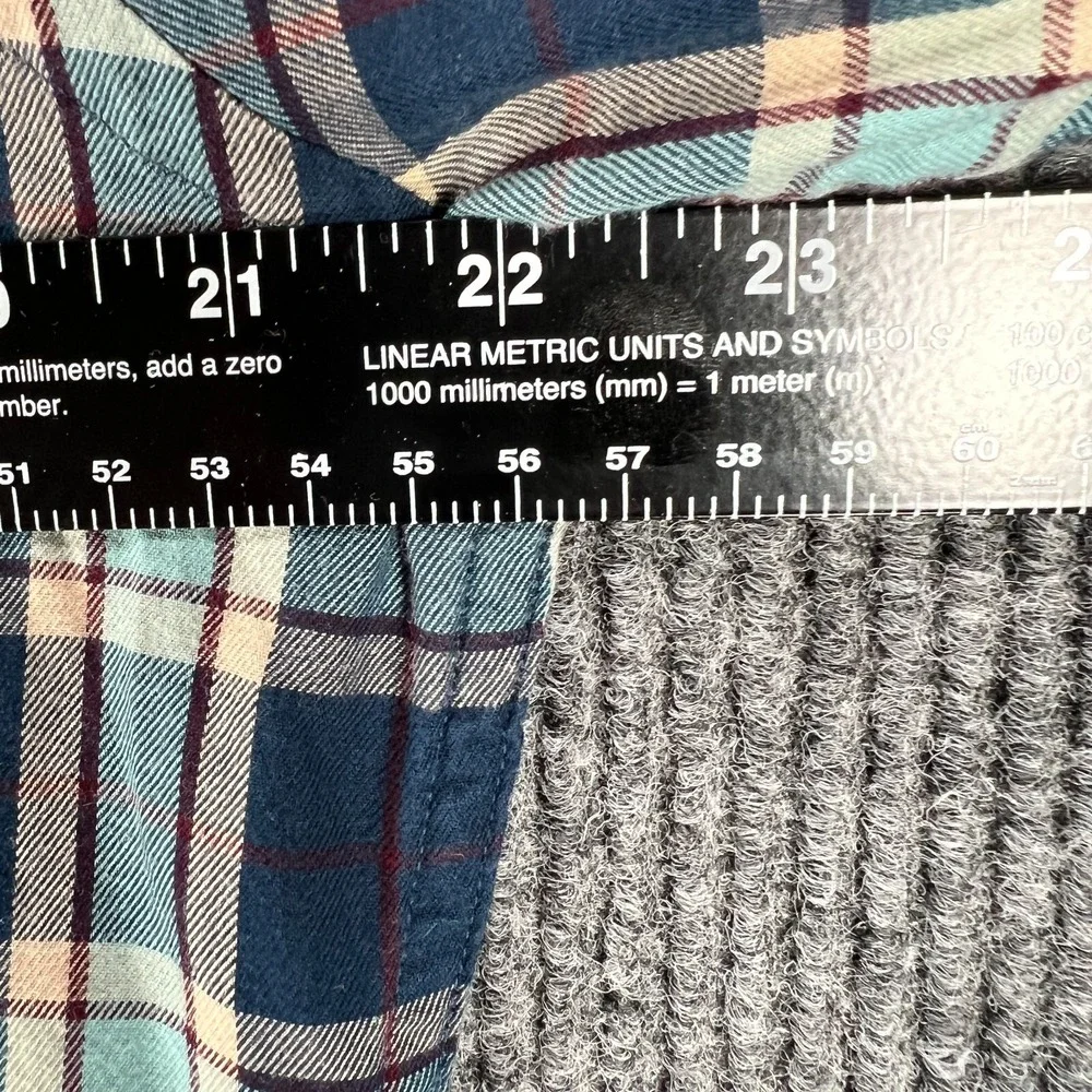 Banana Republic Shirt Mens Medium Blue Plaid Lightweight Flannel Button Up